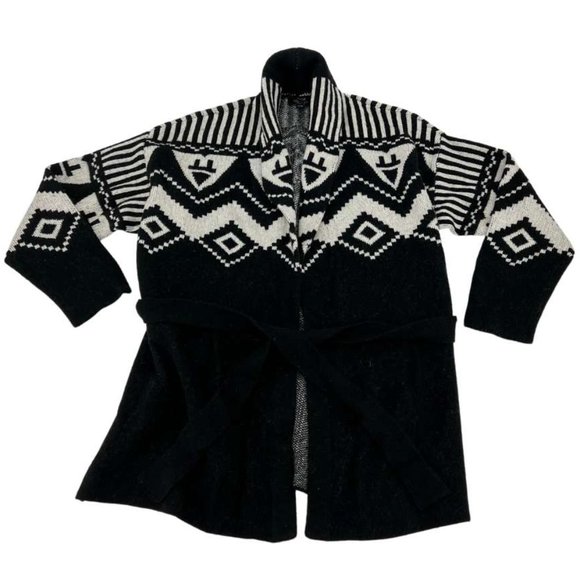 Rachel Roy | Women's Cardigan Sweater | Black & White | Size Large - Picture 1 of 2